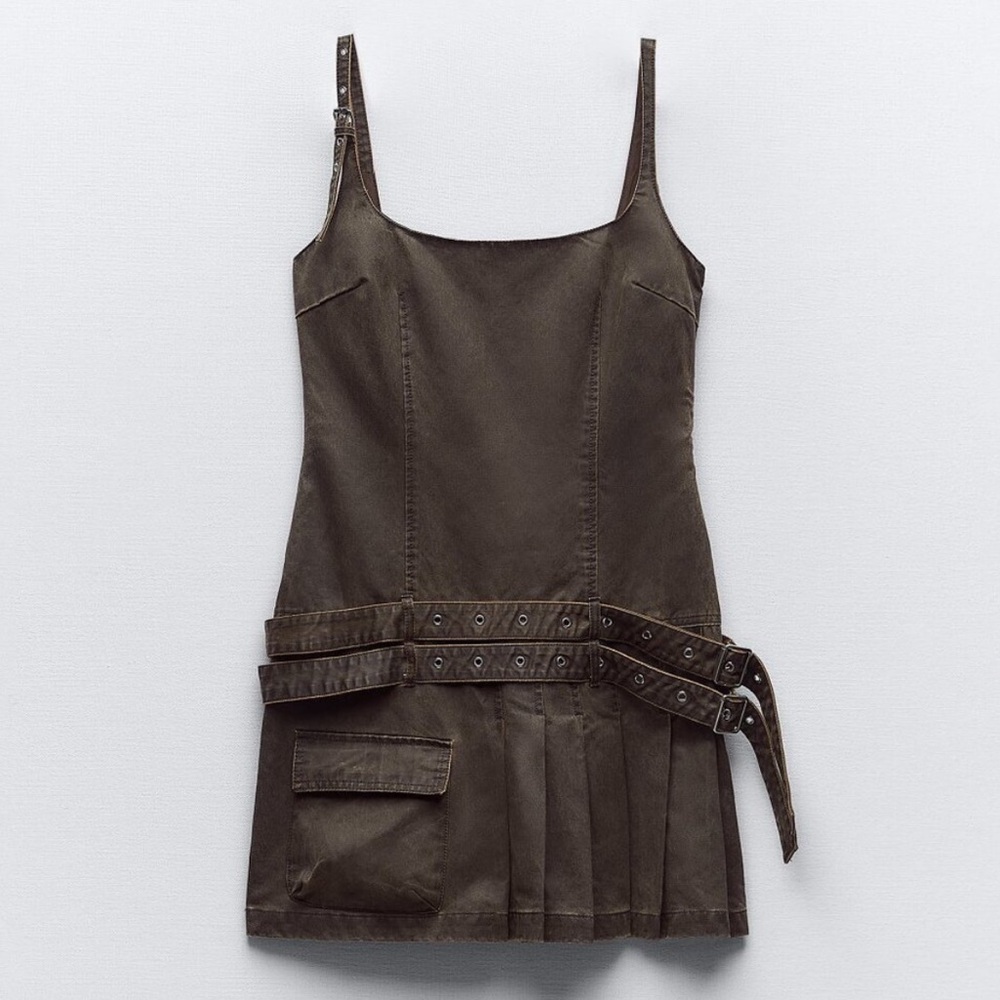 NWT Zara Waxed Mini Dress